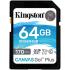 Kingston 64GB SDXC Canvas Go Plus 170MB /s C10, U3, V30 Memory Card