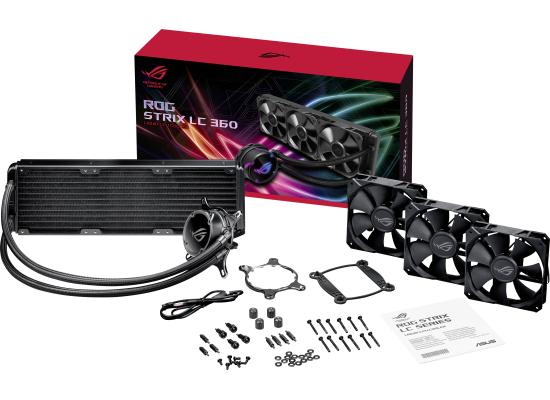 Asus ROG Strix LC 360 All-in-one LIquid CPU cooler with Aura Sync RGB Triple ROG Fans