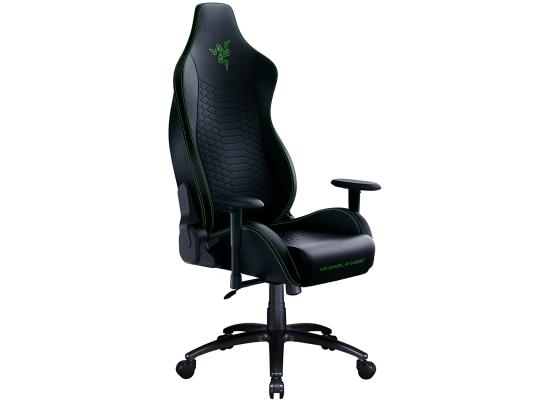 Razer Iskur X Ergonomic For Hardcore Gaming Multi-Layered Leather High-Density Foam - Black/Green