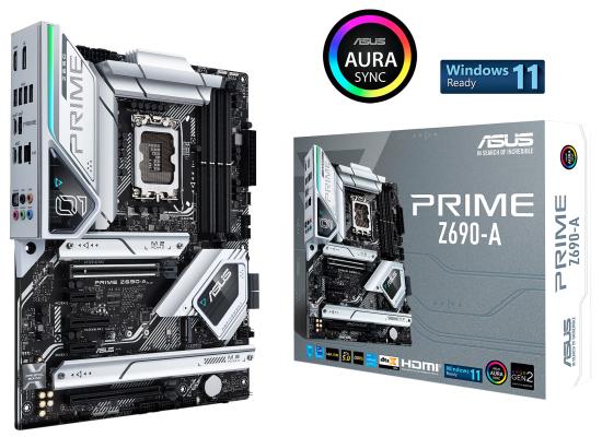ASUS Prime Z690-A Intel 12th PCIe 5.0 DDR5 4x M.2 USB Type-C Thunderbolt 4 Aura Sync RGB Lighting