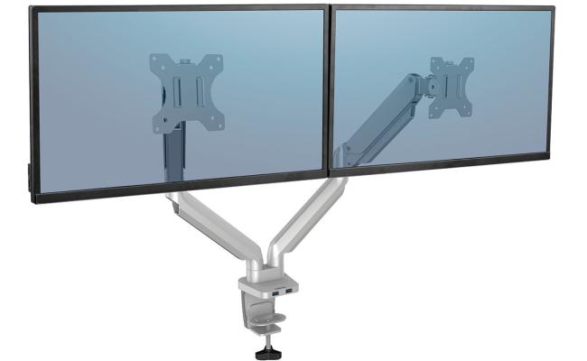 Fellowes Platinum Series Adjustable Dual Monitor Arm - White