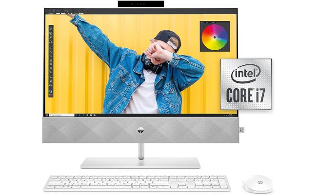 HP 27" All-in-One 27-d1002ne 11Gen Core i7 8-Cores Touch Screen , White