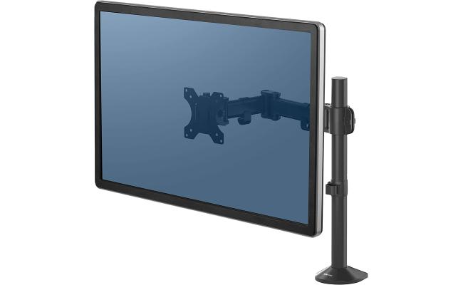 Fellowes Reflex Series Adjustable Single Monitor Arm - Black
