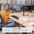 Fellowes Reflex Series Adjustable Computer Monitor Stand for Desk w/ Single Monitor Arm up to 32" Monitor Capacity