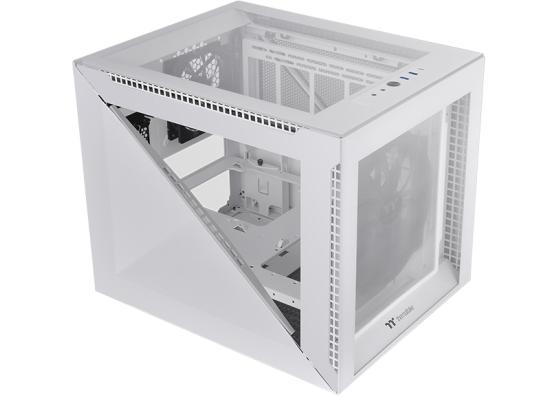 Thermaltake Divider 200 Air Micro-ATX Tempered Glass Computer Case - White Edition