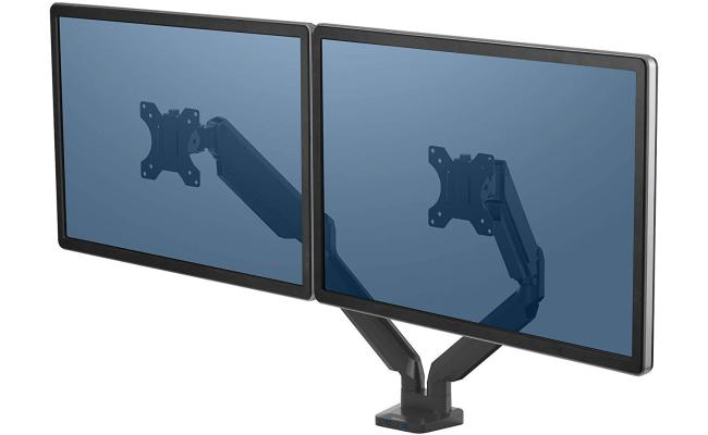 Fellowes Platinum Series Adjustable Dual Monitor Arm - Black