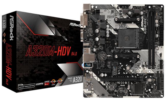 ASRock AMD Ryzen A320M HDV R4.0 Micro ATX Motherboard