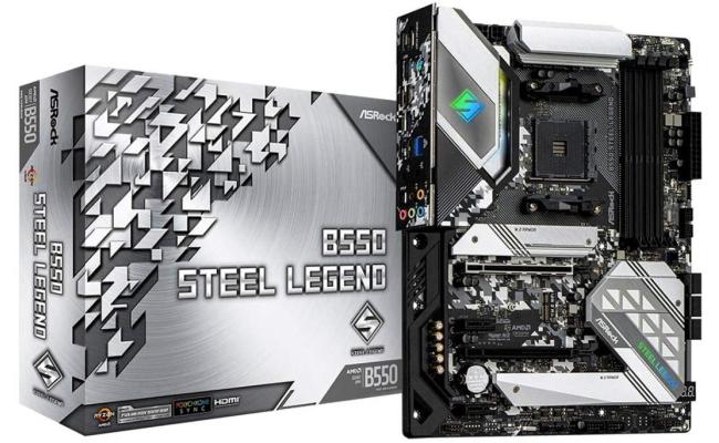 ASROCK AMD B550 Steel Legend RGB Dual M.2 Gaming Maninboard