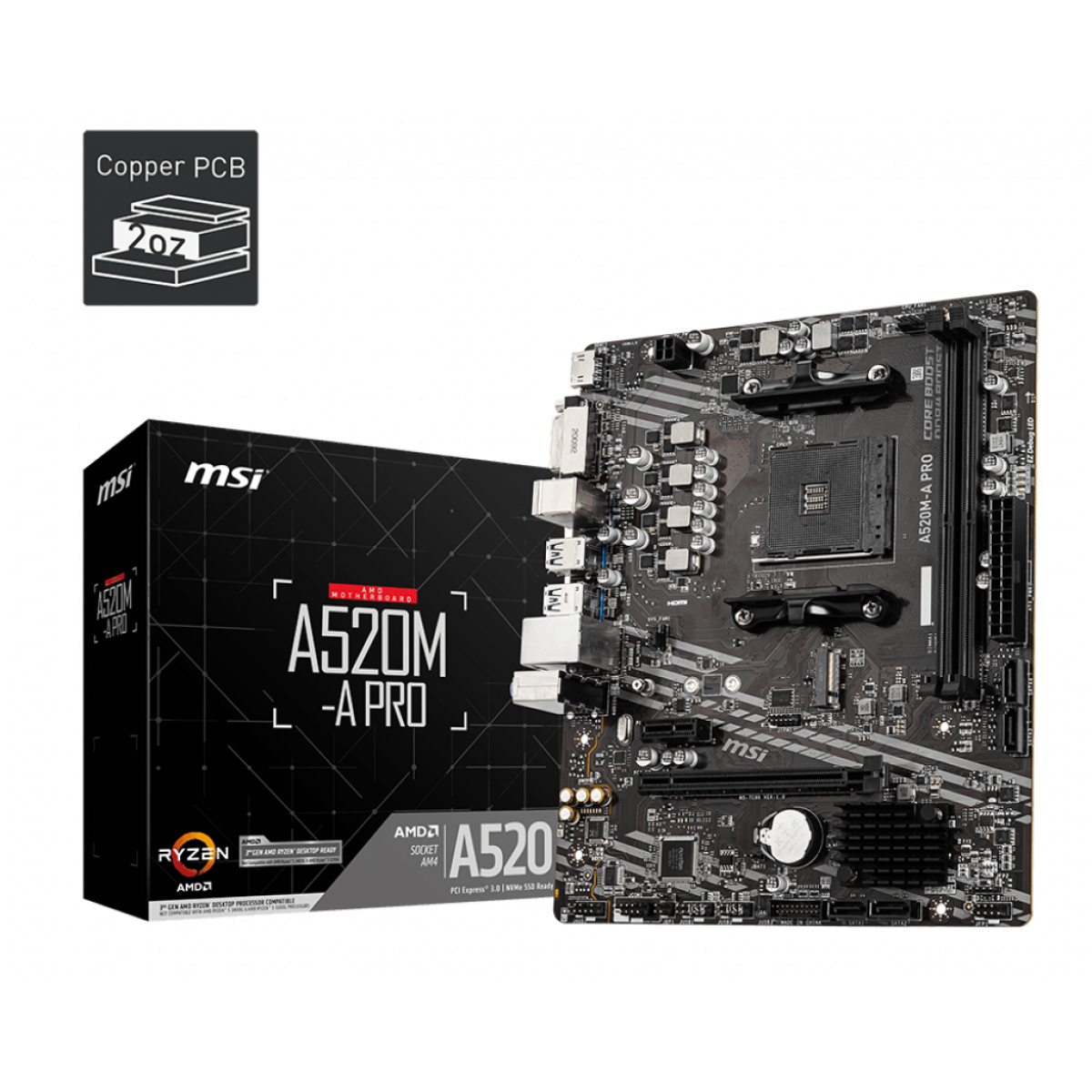 Msi a520m pro какие процессоры поддерживает