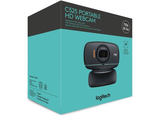 Logitech C525 Portable HD 720p Video Calling with Autofocus - Black