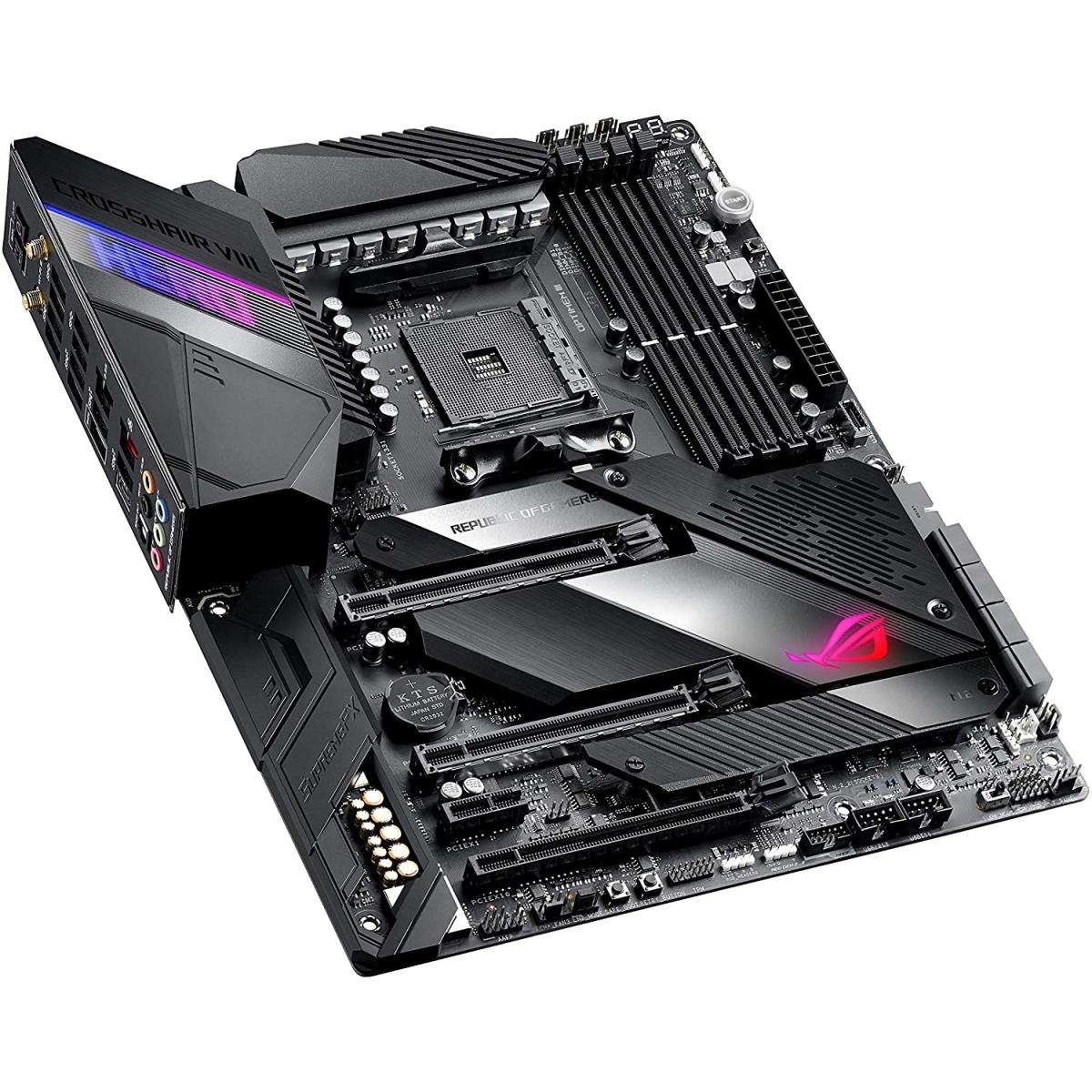 Asus Rog X570 Crosshair Viii Hero Wi Fi 6 Aura Sync Rgb Lighting Rog Crosshair Viii Hero Wi