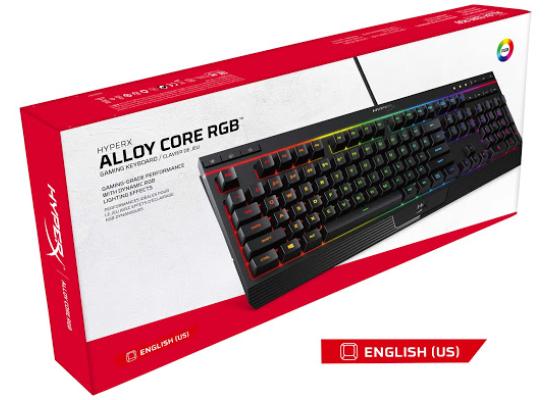 HyperX Alloy HX-KB5ME2-US Core RGB Membrane Gaming Keyboard