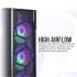 Montech X1 Front Mesh Tempered Glass Autoflow Rainbow LED Fans
