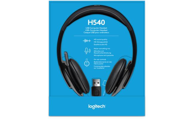 Logitech H540 High-Performance USB Headset For Windows & Mac , Skype Certified
