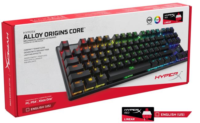 HyperX Alloy Origins Core Mechanical Red Switch RGB LED Backlit