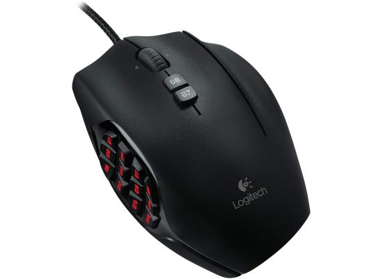 Logitech G600 MMO Gaming Mouse RGB Backlit 20 Programmable Buttons - Black