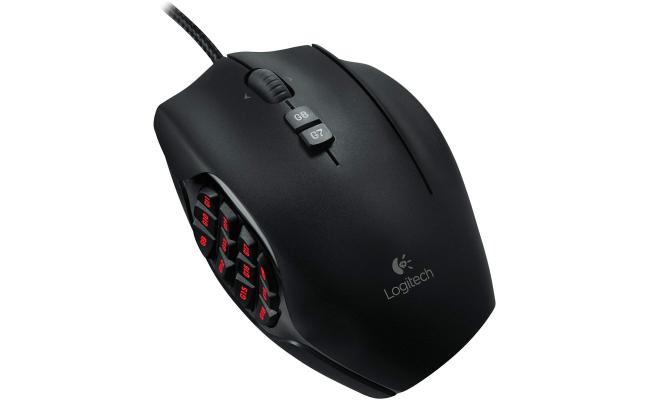 Logitech G600 MMO Gaming Mouse RGB Backlit 20 Programmable Buttons - Black