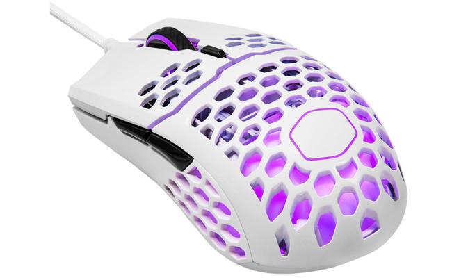 Cooler Master MM711 Glossy White 60G w/Lightweight Honeycomb Shell