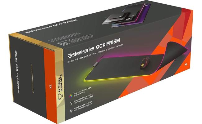 SteelSeries 63826 QCK Gaming Surface XL RGB Prism Cloth