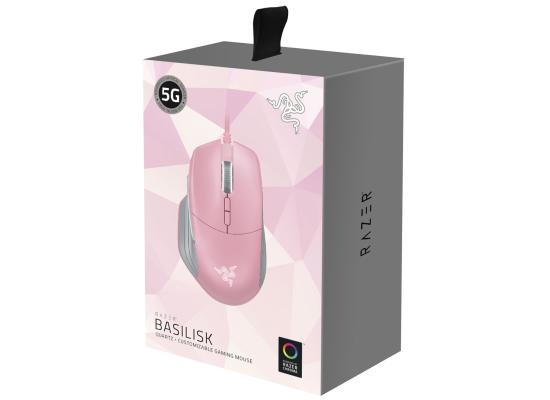 Razer Basilisk Gaming Mouse Mechanical Switches Quartz Pink
