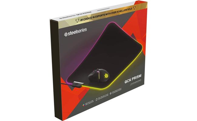 SteelSeries 63825 QCK Prism Medium Cloth RGB Mouse Pad