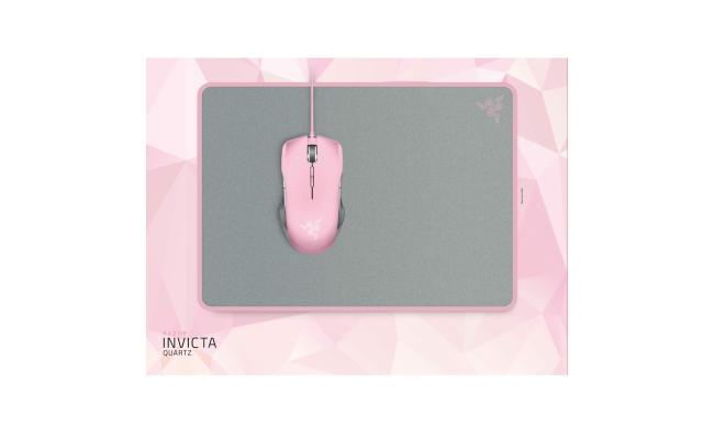 Razer Invicta Quartz Edition Mouse Mat Robust Aluminum Base Two Sides Quartz Pink Razer Invicta Quartz Edition Mouse Mat Robust Aluminum Base Two Sides Quartz Pink
