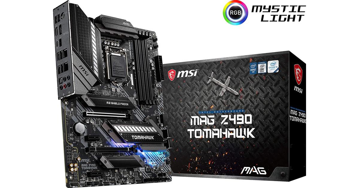 MSI MAG Z490 Tomahawk Gaming Intel Z490 Dual M.2 Mystic Light RGB | MAG
