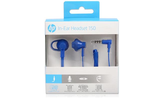 HP Earbuds Black Headset 150  In-ear with Mic - Blue
