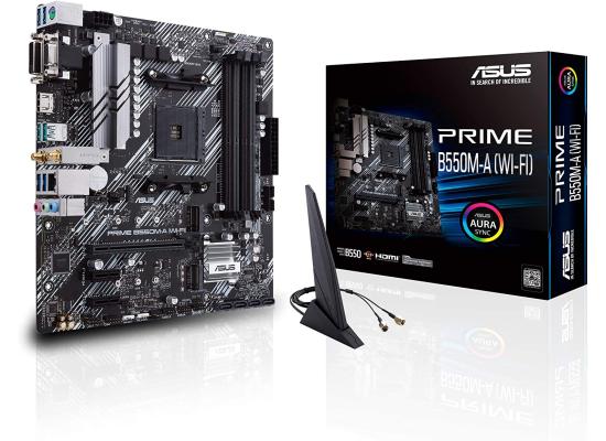 ASUS Prime B550M-A WiFi AMD B550 PCIe 4.0 WiFi 6 RGB Mainboard