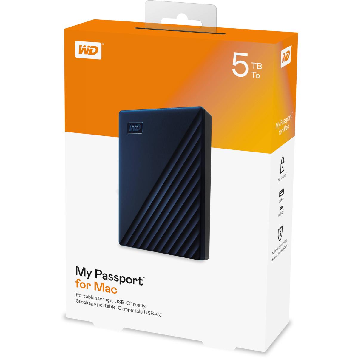 wd 4tb black my passport portable external hard drive mac format
