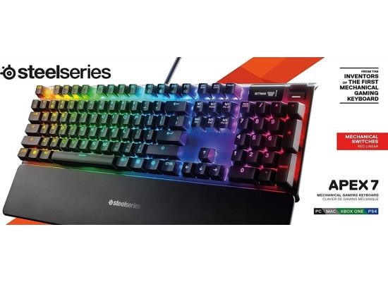 SteelSeries APEX 7 Mechanical Gaming Keyboard - Red Switch