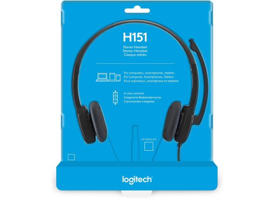 Logitech H151 Stereo Headset with Noise-Cancelling Mic 3.5mm Audio Jack