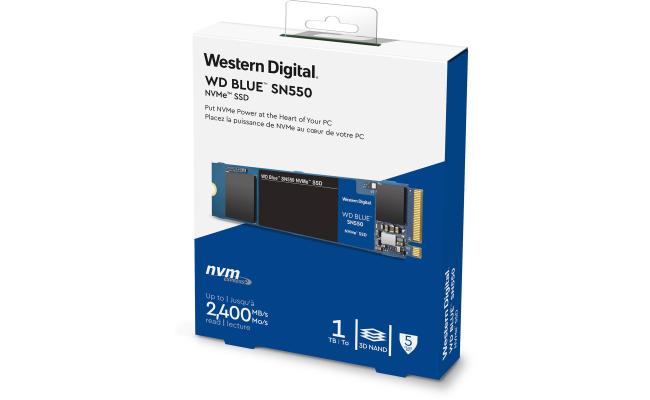 WD Blue SN550 NVMe M.2 2280 1TB PCI-Express 3.0 x4 3D NAND