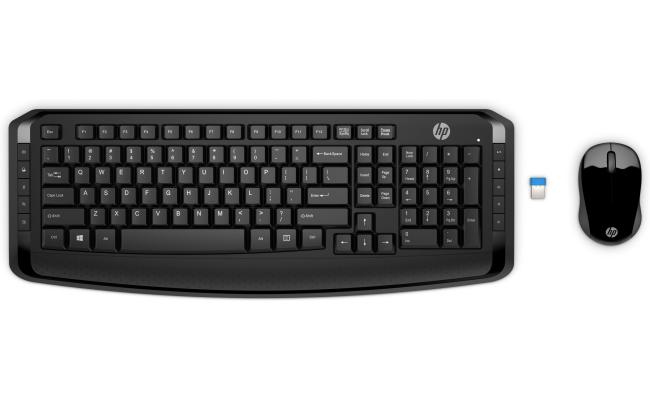 HP 300 Wireless Keyboard and Mouse Combo Arabic / English Layout - Black