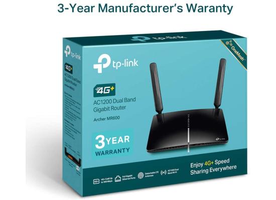 TP-Link Archer MR600 AC1200 Mbps 4G+ Mobile Wi-Fi Dual Band 4G/3G Network SIM Slot Unlocked Support Guest Network & Parental Control