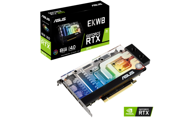 ASUS EKWB GeForce RTX™ 3070 8GB GDDR6 Pre-Installed Water Block