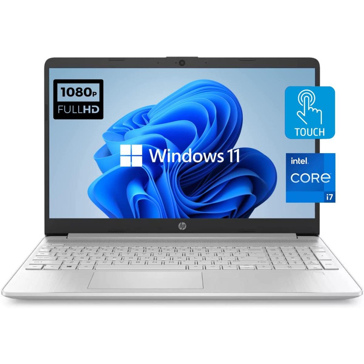 Hp Laptop 15 Dy2089ms New Intel 11gen Core I7 Ips Touch Screen Windows 11 Silver 4w2k3ua 7371