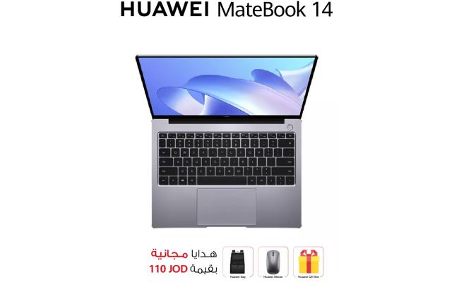 HUAWEI MateBook 14 (2020) 11Gen Core i5 2K Display Windows 10 Metal - Grey + Gifts Worth 110JD