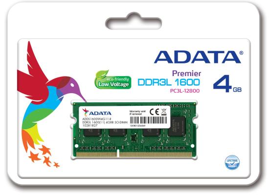ADATA Premier 4GB 1600Mhz DDR3L RAM Memory Module for Laptops