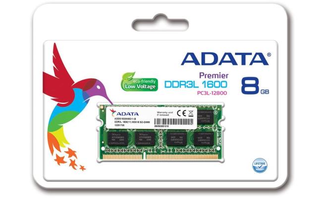 ADATA Premier 8GB 1600Mhz DDR3L RAM Memory Module for Laptops