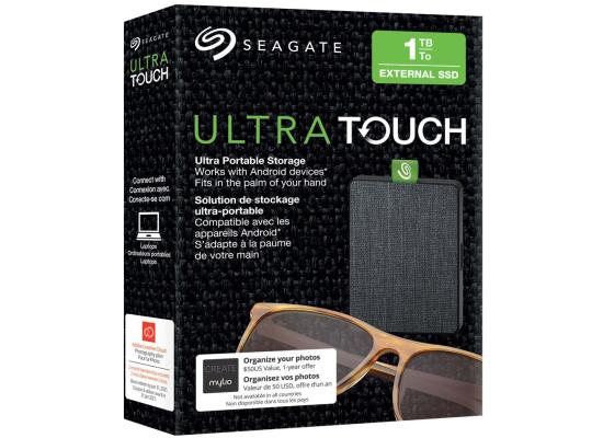 Seagate Ultra Touch 1TB Portable HDD USB-C & USB 3.0 - Black