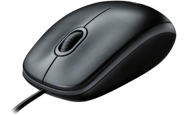 Logitech M100 Wired USB Optical Mouse Right & Left Hand Use