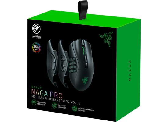 Razer Naga Pro Wireless Gaming Mouse 20K DPI Chroma RGB Lighting