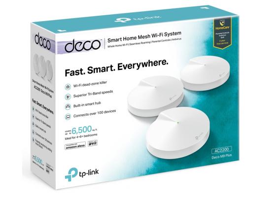 TP-Link Deco M9 AC2200 Smart Home Mesh Wi-Fi System (3-Pack)