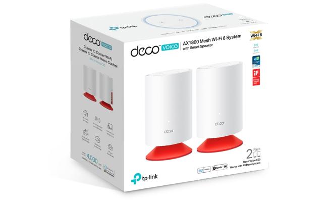 TP-LINK Deco Voice X20 AX1800 Mesh Wi-Fi 6 System with Smart Speaker