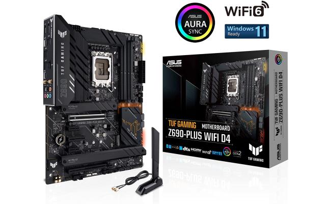 ASUS TUF Gaming Z690-Plus WiFi D4 PCIe 5.0 DDR4 4xM.2 USB Type-C Thunderbolt 4 ARGB