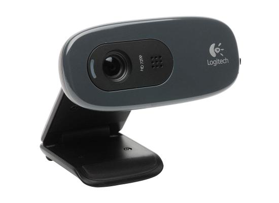 Logitech C270 HD Webcam 720p Widescreen HD Video Calling Light Correction Noise-Reducing Mic For Skype, FaceTime, Hangouts, WebEx - Black