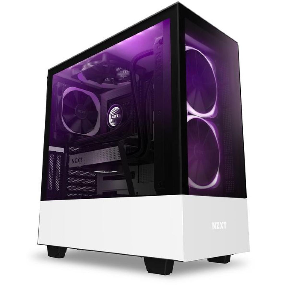 NZXT White H510 Elite Mid Tower Windowed PC Gaming Case | CA-H510E-W1