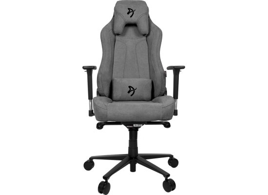Arozzi Vernazza Soft Fabric Gaming Chair Multi-Dimensional Armrests Rocking & Lock-Tilt Function Adjustable Height & Backrest 3D Armrests - Ash