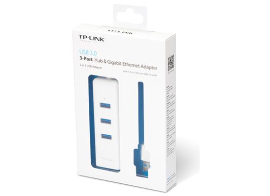 TP-Link UE330 3-Port USB 3.0 USB Hub w/ 1 Gigabit Ethernet 